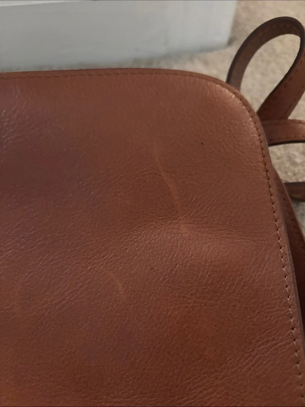 Madewell Cognac Leather Crossbody Bag - Picture 3 of 5